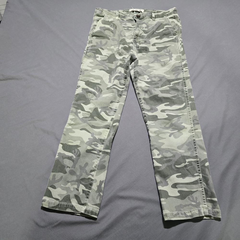 AMO Easy Trouser womens 28 Green Camo Surplus Straight Leg Made in USA - Picture 1 of 8